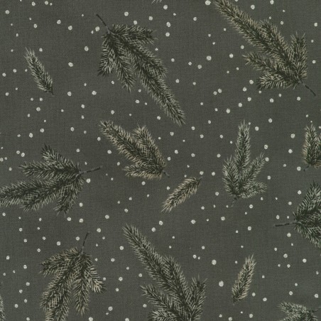 P137-SRKM-23703-184 PATCH. AMERICANO HOLIDAY FLOURISH - FOREST GLEN (61) 110 CM. ALGODON 100% CENIZA/PLATA METALLIC Venta en pie
