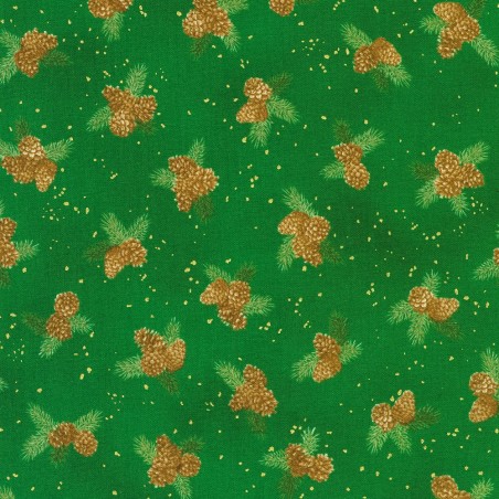 P137-SRKM-23707-274 PATCH. AMERICANO HOLIDAY FLOURISH - FOREST GLEN (17) 110 CM. ALGODON 100% PINO/DORADO METALLIC Venta en piez