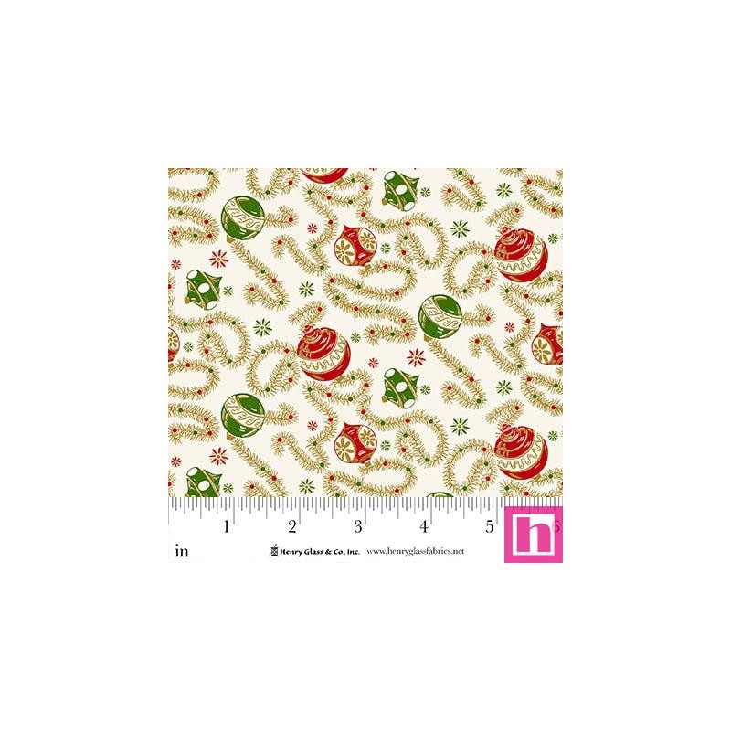 P140-1970-86 PATCH. AMERICANO SANTAS COMING TO TOWN (14) 110 CM. ALGODON 100% MARFIL/MULTI Venta en piezas de 7.00 M