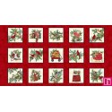 P140-8388-88 PATCH. AMERICANO BLOOMS OF THE HOLIDAY (06) 110 CM. ALGODON 100% ROJO/MULTI Venta en piezas de 7.00 M