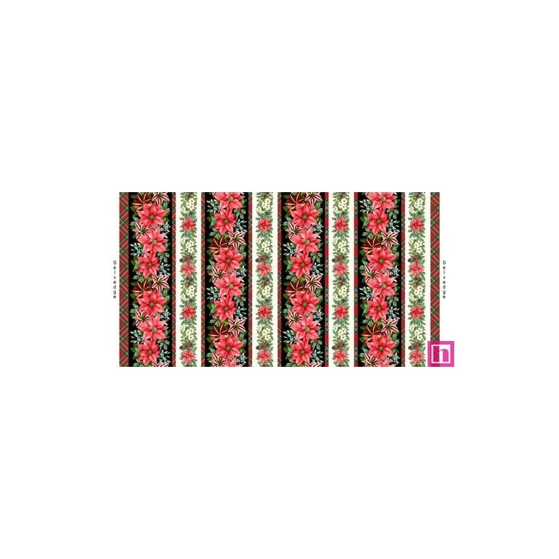 P140-8389-99 PATCH. AMERICANO BLOOMS OF THE HOLIDAY (10) 110 CM. ALGODON 100% CREMA/MULTI Venta en piezas de 7.00 M