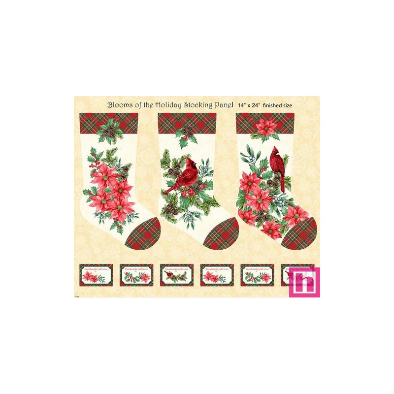 P140-8390P-44 PATCH. AMERICANO BLOOMS OF THE HOLIDAY (12) PANEL 90X110 CM. ALGODON 100% MARFIL/MULTI Venta en piezas de 7.00 M