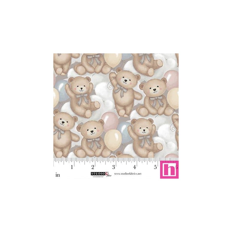 P140-8519-94 PATCH. AMERICANO SLEEPY TEDDY (07) 110 CM. ALGODON 100% MULTI Venta en piezas de 7.00 M
