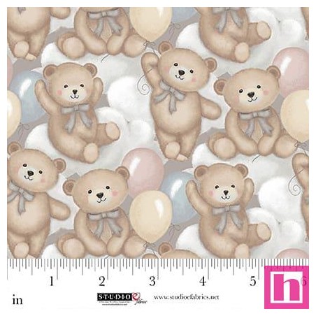 P140-8519-94 PATCH. AMERICANO SLEEPY TEDDY (07) 110 CM. ALGODON 100% MULTI Venta en piezas de 7.00 M