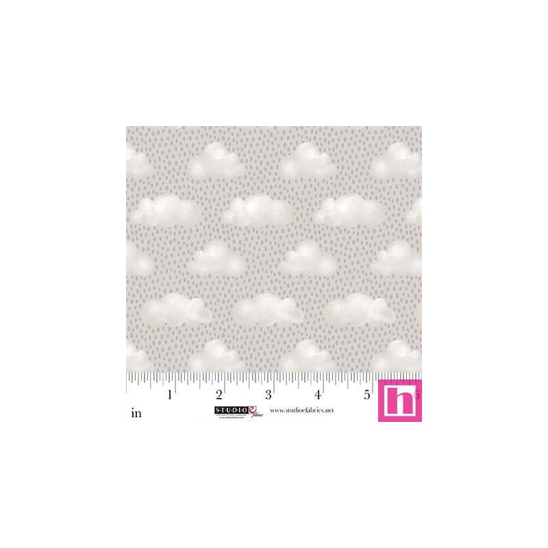 P140-8522-90 PATCH. AMERICANO SLEEPY TEDDY (09) 110 CM. ALGODON 100% GRIS Venta en piezas de 7.00 M