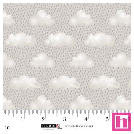 P140-8522-90 PATCH. AMERICANO SLEEPY TEDDY (09) 110 CM. ALGODON 100% GRIS Venta en piezas de 7.00 M