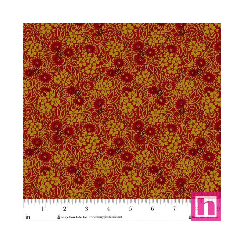 P140-979-88 PATCH. AMERICANO BAUBLES AND BALSAM (09) 110 CM. ALGODON 100% ROJO Venta en piezas de 7.00 M