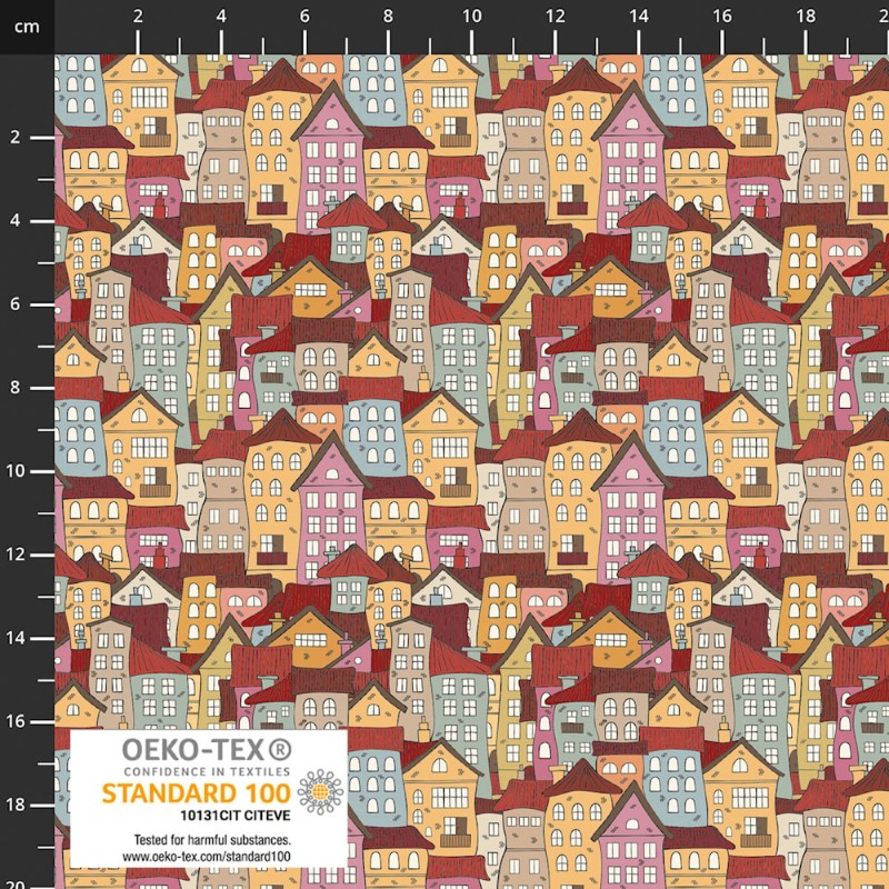 P37-4504-184 PATCH.AMERICANO CASA AND COSY (01) 110 CM. ALGODON 100% ROSA/MULTI Venta en piezas de 6.00 M