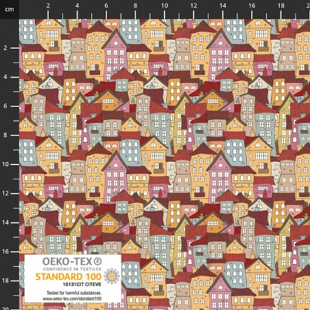 P37-4504-184 PATCH.AMERICANO CASA AND COSY (01) 110 CM. ALGODON 100% ROSA/MULTI Venta en piezas de 6.00 M