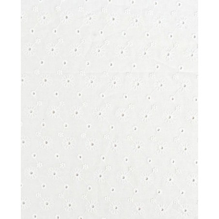P69-5997-50 BATISTA BORDADA VENEZIA (01) 1.30 M.-100 GR/M2 - ALGODON 100% BLANCO Venta en piezas de 6.00 M