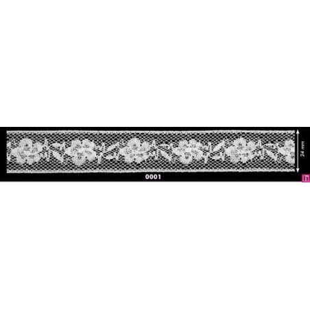 115502-01 ENTREDOS VALENCIE CHARM 20 MM. ALGODON 100% BLANCO Venta en piezas de 20.00 M