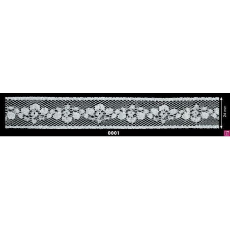 115503-01 ENTREDOS VALENCIE DURGA 25 MM. ALGODON 100% BLANCO Venta en piezas de 20.00 M