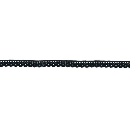 43491 PUNTILLA NYLON FRAMBUESA 10 MM. POLIAMIDA 100% NEGRO Venta en piezas de 50.00 M