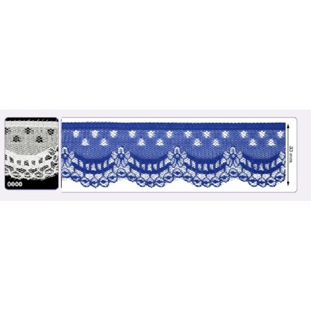 541258-000 PUNTILLA NYLON VILMA 35 MM. POLIESTER 100% NATURAL Venta en piezas de 25.00 M
