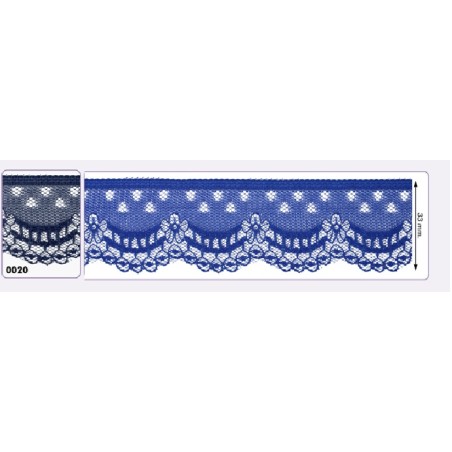 541258-020 PUNTILLA NYLON VILMA 35 MM. POLIESTER 100% MARINO Venta en piezas de 25.00 M