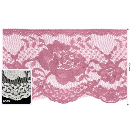 541260-003 PUNTILLA NYLON OREGANO 100 MM. POLIESTER 100% MARFIL Venta en piezas de 25.00 M