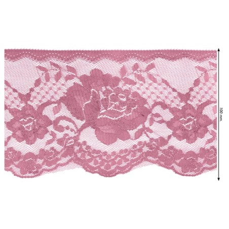 541260-068 PUNTILLA NYLON OREGANO 100 MM. POLIESTER 100% FRAMBUESA Venta en piezas de 25.00 M