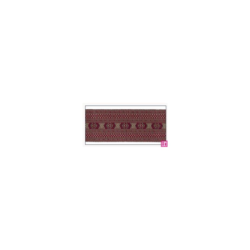 606033-50-05 CINTA JACQUARD CLEO 50 MM. POLIESTER 100% GRANATE/DORADO Venta en piezas de 10.00 M