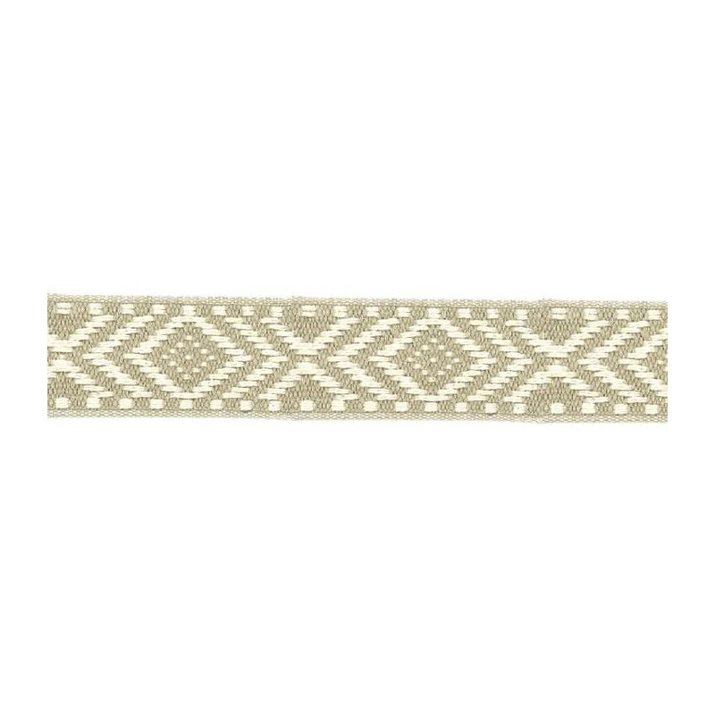 64307 CINTA JACQUARD 40 MM EBER ACRILICO 50%-ALGODON 45%-PA. 5% BEIG Venta en piezas de 25.00 M