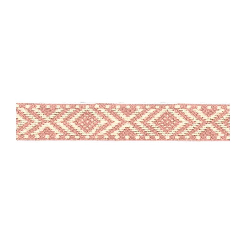 64312 CINTA JACQUARD 30 MM EBER ACRILICO 50%-ALGODON 45%-PA. 5% ROSA Venta en piezas de 25.00 M