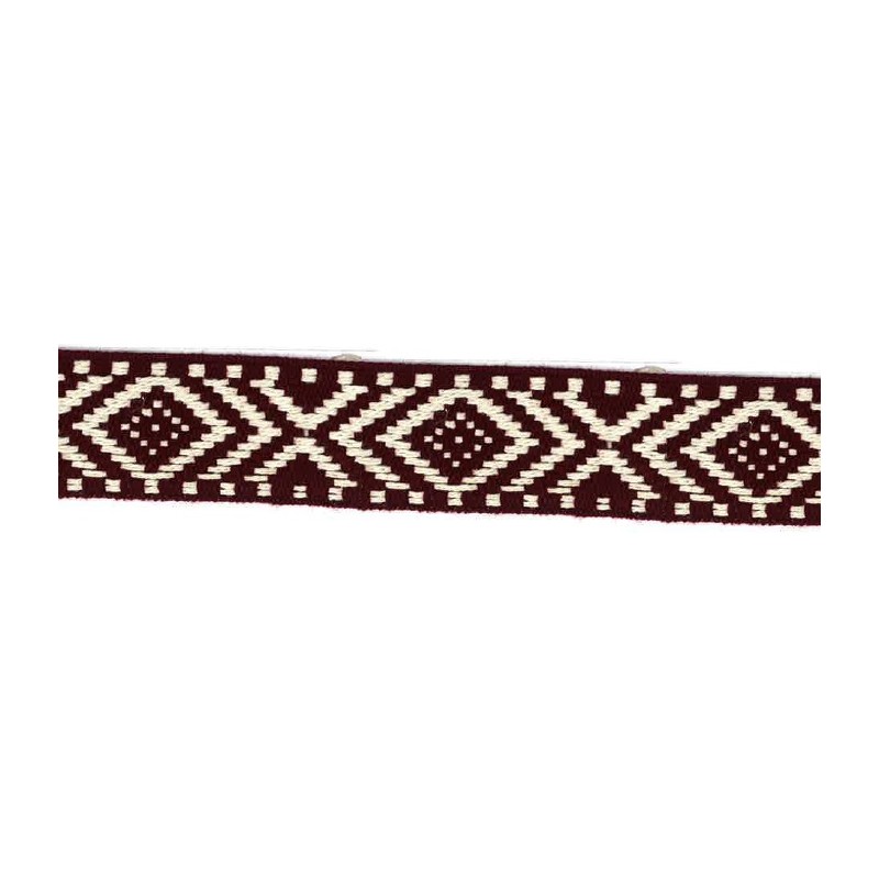 64316 CINTA JACQUARD 30 MM EBER ACRILICO 50%-ALGODON 45%-PA. 5% GRANATE Venta en piezas de 25.00 M
