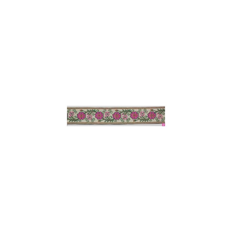 655365-0003 CINTA JACQUARD ZERA 25 MM. POLIESTER 100% CREMA Venta en piezas de 7.00 M