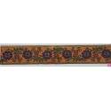 655365-0013 CINTA JACQUARD ZERA 25 MM. POLIESTER 100% VERDE/DORADO Venta en piezas de 7.00 M