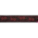 655367-0009 CINTA JACQUARD CLIO 25 MM. POLIESTER 100% ROJO/DORADO Venta en piezas de 7.00 M