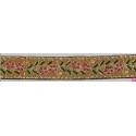 655367-0031 CINTA JACQUARD CLIO 25 MM. POLIESTER 100% ALBERO/DORADO Venta en piezas de 7.00 M