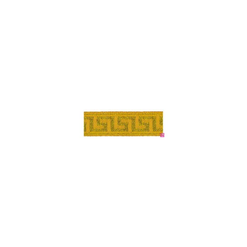 655368-0004 CINTA JACQUARD ZITA 25 MM. POLIESTER 100% AMARILLO/DORADO Venta en piezas de 7.00 M