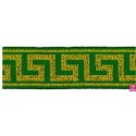 655368-0013 CINTA JACQUARD ZITA 25 MM. POLIESTER 100% VERDE/DORADO Venta en piezas de 7.00 M
