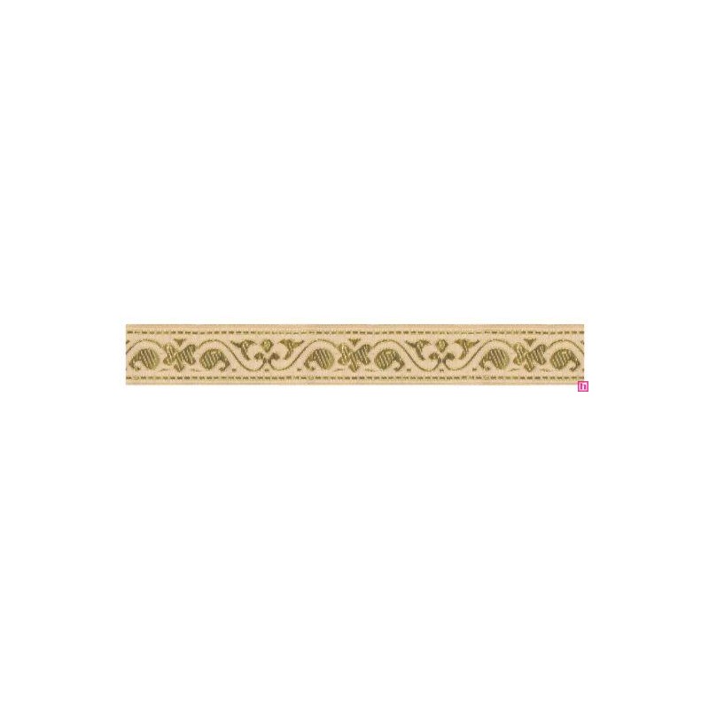 655369-0111 CINTA JACQUARD GARLAN 20 MM. POLIESTER 100% DORADO Venta en piezas de 7.00 M