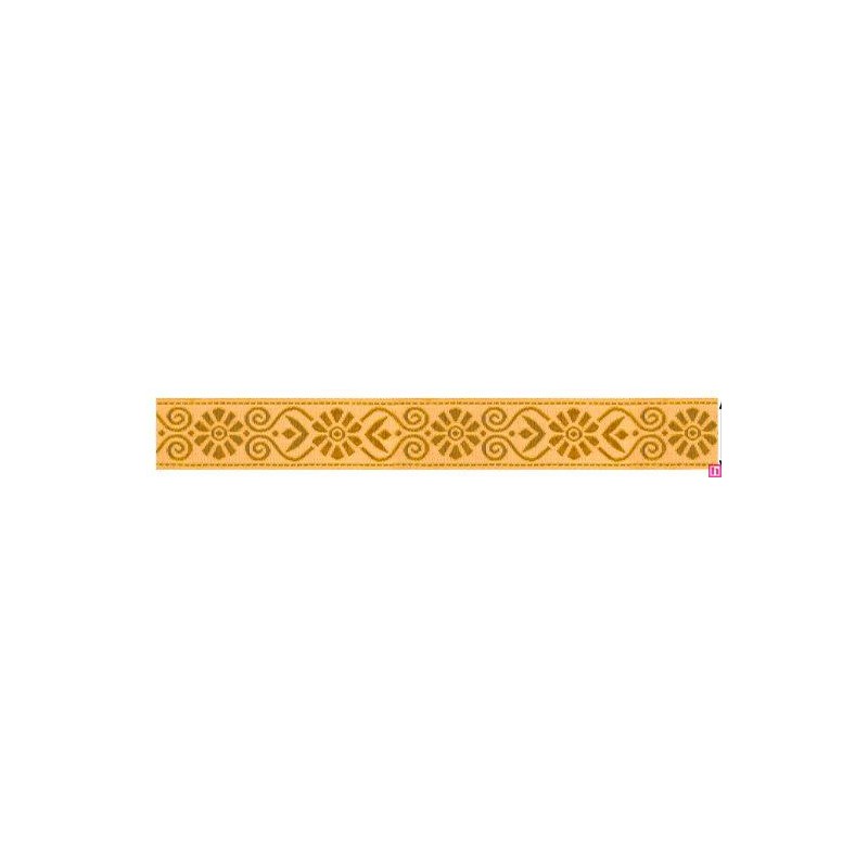 655370-0100 CINTA JACQUARD GARLAN 20 MM. POLIESTER 100% ORO Venta en piezas de 7.00 M