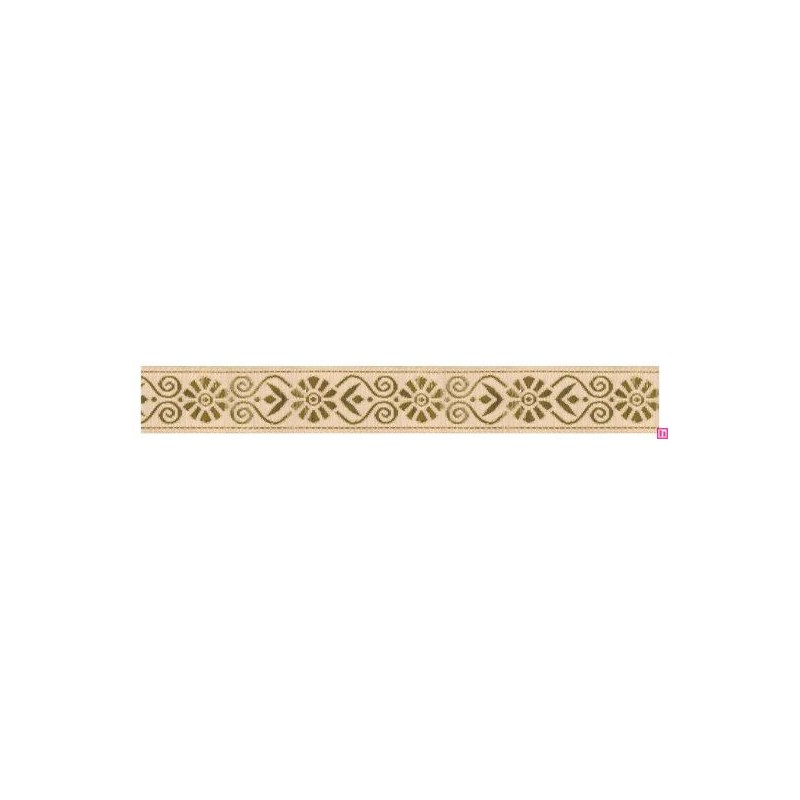 655370-0111 CINTA JACQUARD GARLAN 20 MM. POLIESTER 100% DORADO Venta en piezas de 7.00 M