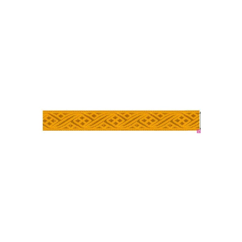 655371-0100 CINTA JACQUARD HOMERO 20 MM. POLIESTER 100% ORO Venta en piezas de 7.00 M