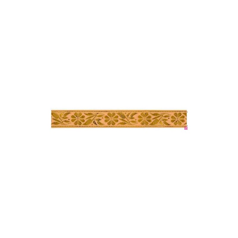655372-0100 CINTA JACQUARD GARLAN 20 MM. POLIESTER 100% ORO Venta en piezas de 7.00 M