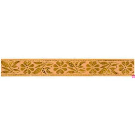 655372-0100 CINTA JACQUARD GARLAN 20 MM. POLIESTER 100% ORO Venta en piezas de 7.00 M