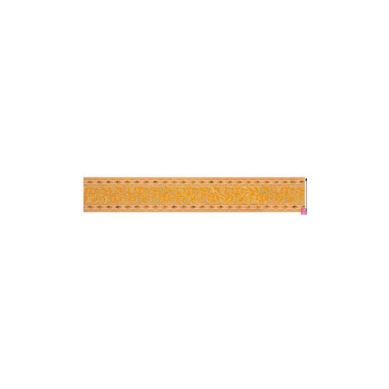 655373-0100 CINTA JACQUARD HOMERO 25 MM. POLIESTER 100% ORO Venta en piezas de 7.00 M