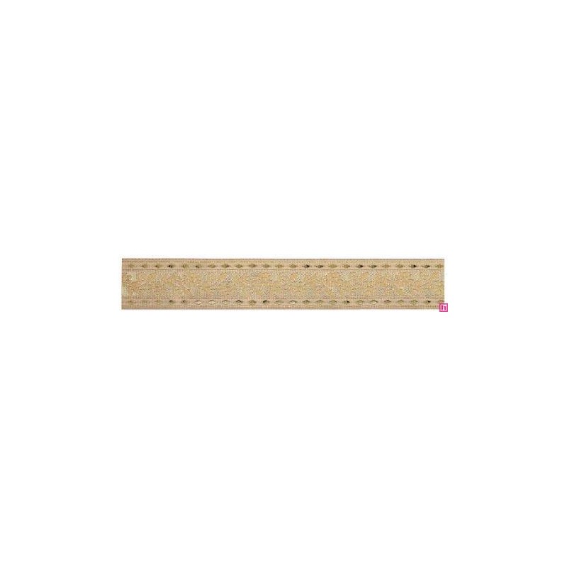 655373-0111 CINTA JACQUARD HOMERO 25 MM. POLIESTER 100% DORADO Venta en piezas de 7.00 M
