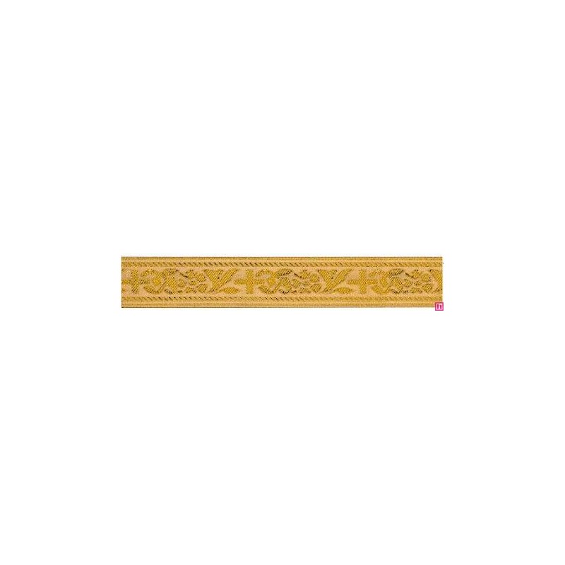 655374-0100 CINTA JACQUARD HOMERO 25 MM. POLIESTER 100% ORO Venta en piezas de 7.00 M
