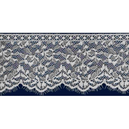 66565 PUNTILLA NYLON ELIANA 75 MM. POLIAMIDA 100% NATURAL Venta en piezas de 20.00 M
