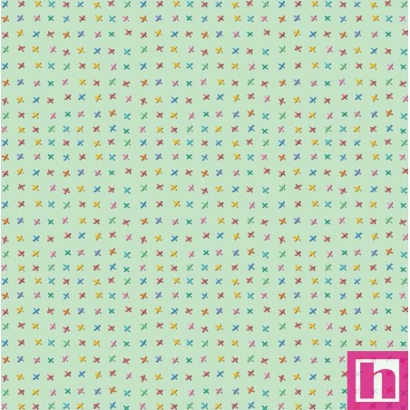 66937 PATCH. AMERICANO SEW PRETTY (12) 110 CM. ALGODON 100% MENTA Venta en piezas de 7.00 M