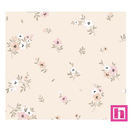 67045 DOBLE GASA ESTAMPADA THELMA (02) 135 CM. 128 GR/M2. ALGODON 100% MARFIL Venta en piezas de 6.00 M
