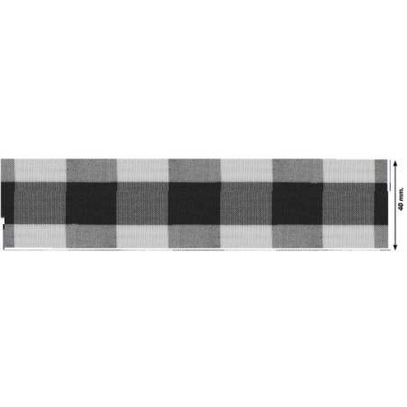 941204-40-0002 CINTA FANTASIA SAGITTA 40 MM. POLIESTER 50%-ALGODÓN 50% NEGRO Venta en piezas de 22.70 M