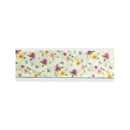 941317-40-4 CINTA ESTAMPADA DOBLE CARA KAILE 40 MM. POLIESTER 100% MARFIL Venta en piezas de 22.80 M