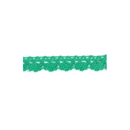 9706-31 PUNTILLA BOLILLO DIEGO 12 MM. ALGODON 100% VERDE Venta en piezas de 25.00 M