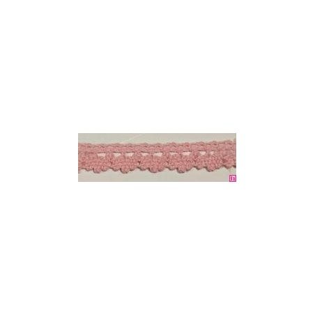 9706-36 PUNTILLA BOLILLO DIEGO 12 MM. ALGODON 100% ROSA Venta en piezas de 25.00 M