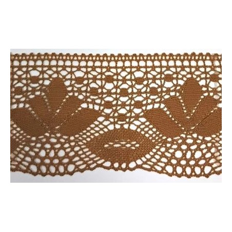 9708-27 PUNTILLA BOLILLO CHARO 75 MM. ALGODON 100% MIEL Venta en piezas de 25.00 M