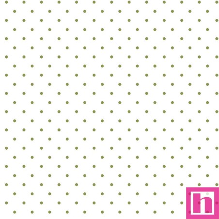 P0017-MAS609-WG PATCH. AMERICANO BEAUTIFUL BASICS (099) CLASSIC DOT-110 CM. ALGODON 100% NATURAL/VERDE Venta en piezas de 4.55 M