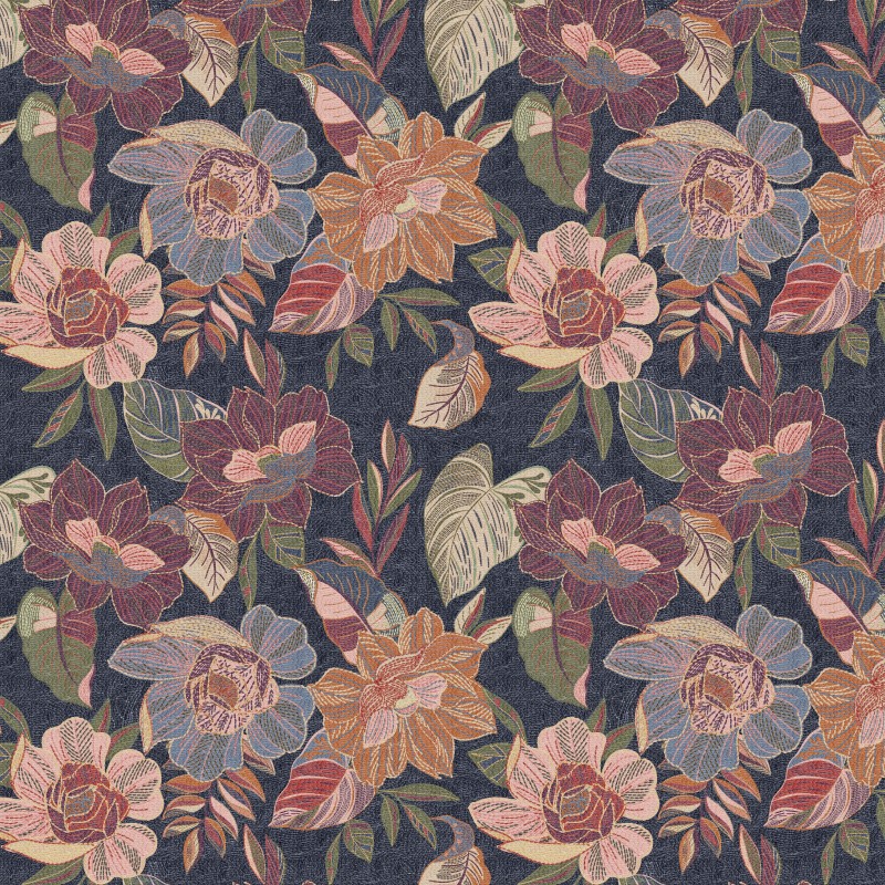P121-AGOS5948N PATCH. AMERICANO A GARDEN OF STITCHES (01) 110 CM. ALGODON 100% MARINO/MULTI Venta en piezas de 13.72 M